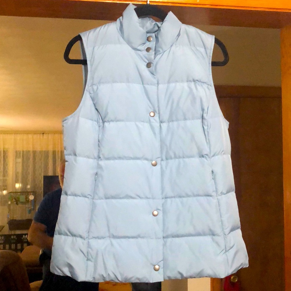 JJill steel blue size small vest - never worn- tags attached